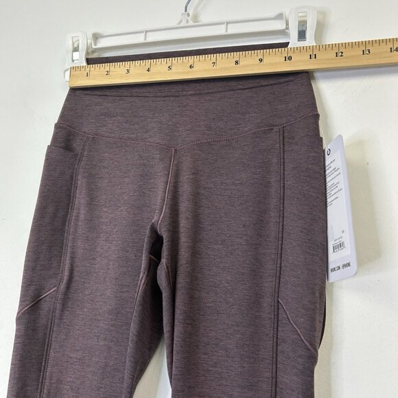NEW Rhone Heather Revive Pocket Leggings Women’s Size XS Deep Mauve - Picture 5 of 11